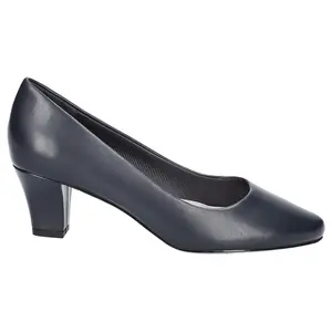 Easy Street Womens Ballari Round Toe Block Pumps Dress Casual Low Heel 1-2" - Blue