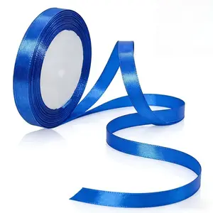 24.1 Meters Royal Blue Satin Ribbon 3/8 Inch Wide - All-Purpose Solid Color Fabric Ribbon for DIY Crafting Scrapbook Materials Wreath Making Wedding Decor Holiday Styling Floral Arrangements Hair Accessories Gift Wrapping Event Decor Home Decor Projects