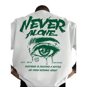 Men's Letter & Eye Graphic Round Neck Casual Short Sleeve T-Shirt Graphic Hoodies Street Wear Oversized T Shirt Graphic Graphic Tees Men Streetwear Men S Over Sized Tshirts Men Slogan Graphic Drop Shoulder Tee