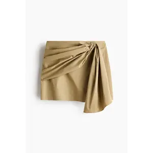 H&M Tie-detail twill skirt