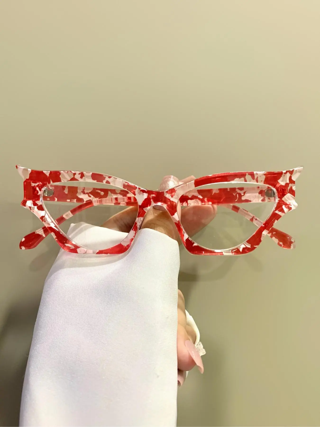 Vintage Cat Eye Frame Eyeglasses, Trendy Anti-blue Light Eyeglasses for Women, Fashion Eyeglasses for Daily Wear, Fashionable Frames Glasses, Trendy Casual Eyeglasses, Casual Stylish Glasses, Fashion Eyewear