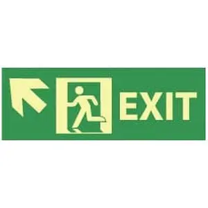 AccuformNMC Glow-in-the-Dark Plastic Exit Sign, 14" Wide, 5" High, Model GL311R