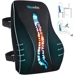 Lumbar Support Pillow for Office Chair Car Back Support Pillow, Memory Foam Gaming Chair Desk Chair Back Cushion for Lower Back Pain Relief, Ergonomic Back Rest,Office Home Essentials