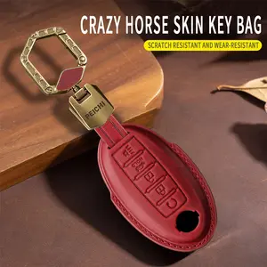 Key Fob Cover Compatible with Altima Pathfinder Armada Murano Maxima Rogue Sentra Infinity Smart Key Remote.
