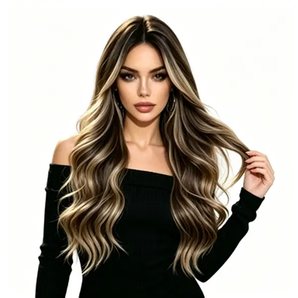 26 Inch Curly Hair Topper, Synthetic Hairpiece for Women with 6.5"x6.5" Base, Clip-In Volume for Thinning Hair, Rich Gradient Colors, Synthetic Hairpieces, Loose Curly, Realistic Hairpieces