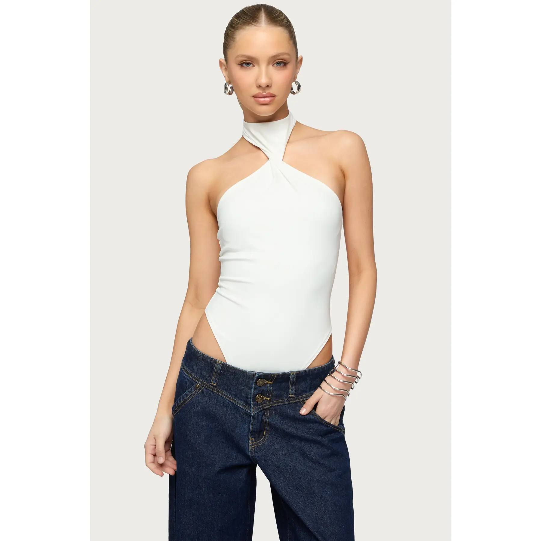 Halter top bodysuit - TikTok Shop