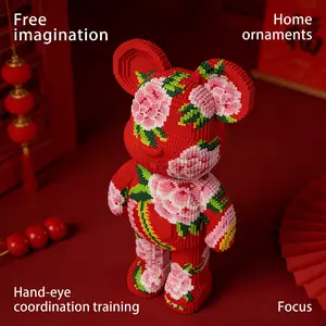 Wwjd Star Moon Universe Bear Building Blocks, Building Block Sets, 2026 New 3D Puzzle Model, Indoor Decoration, Birthday Christmas New Year Gift