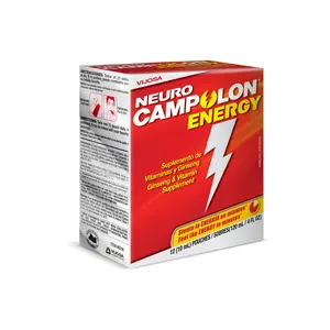 Neuro Campolón Energy – Suplemento de Vitaminas y Ginseng (12 Sobres de 10 mL c/u)