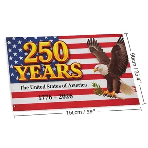 NEW Tapestry!250 Years Of Freedom Flag House Decor, 1776–2026 Eagle Garden Flag, Patriot Independence Day House Banner, 4th July Family Gift