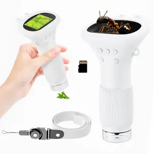 Kids Microscope 2" Display Photos & Videos for School Curriculum Resources Learning Materials Teaching Supplies 100x-1000x Zoom LED Lights USB Connectivity