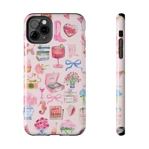 Preppy That Girl Coquette Collage Phone Case, Elegant Girly Balletcore, Girly Feminine Design Applicable to iP15Promax ip14Pro mobile phone case 12 trendy brand 13 anti-fall cover 14Promax 15Pro cute Plus phonecase Accessories Acrylic casetify
