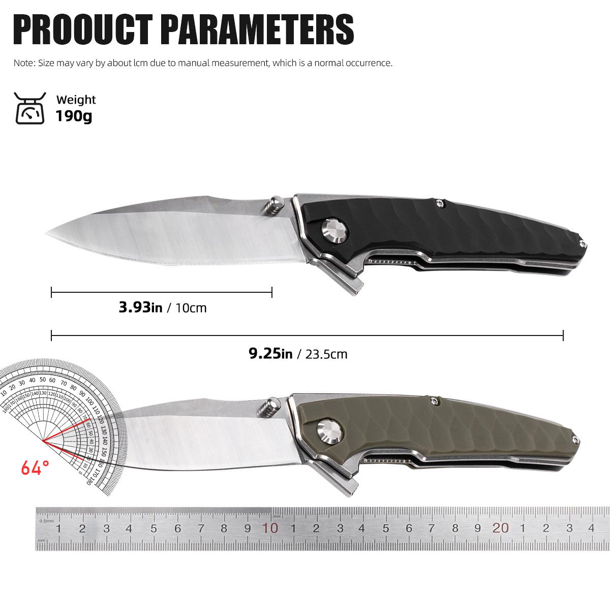 Sleek EDC Folding Knife, Reliable Outdoor Gear for Camping & Bushcraft