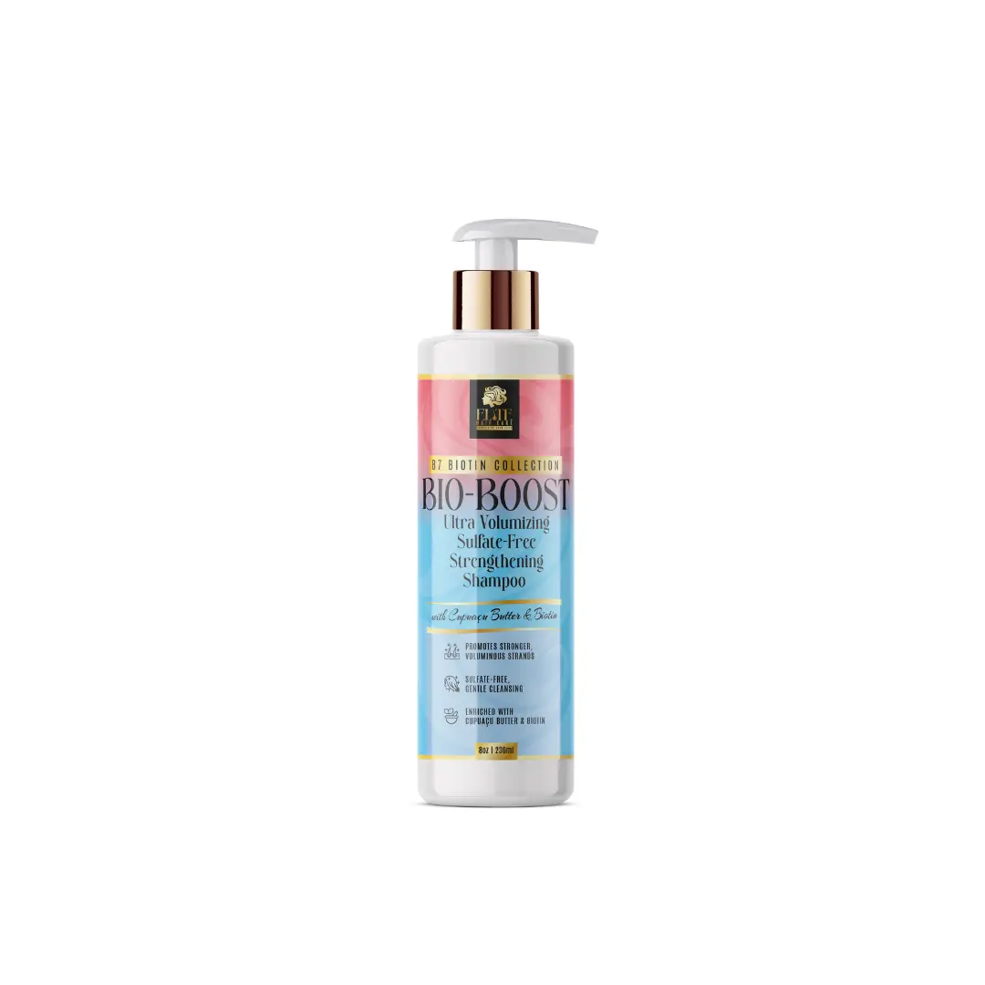Bio-Boost Ultra Volumizing Sulfate-Free Strengthening Shampoo with Cupuaçu Butter & Biotin – Hair Growth, Volume Boost, Anti Hair Fall & Deep Hydration Care (Elite Hair Care USA)