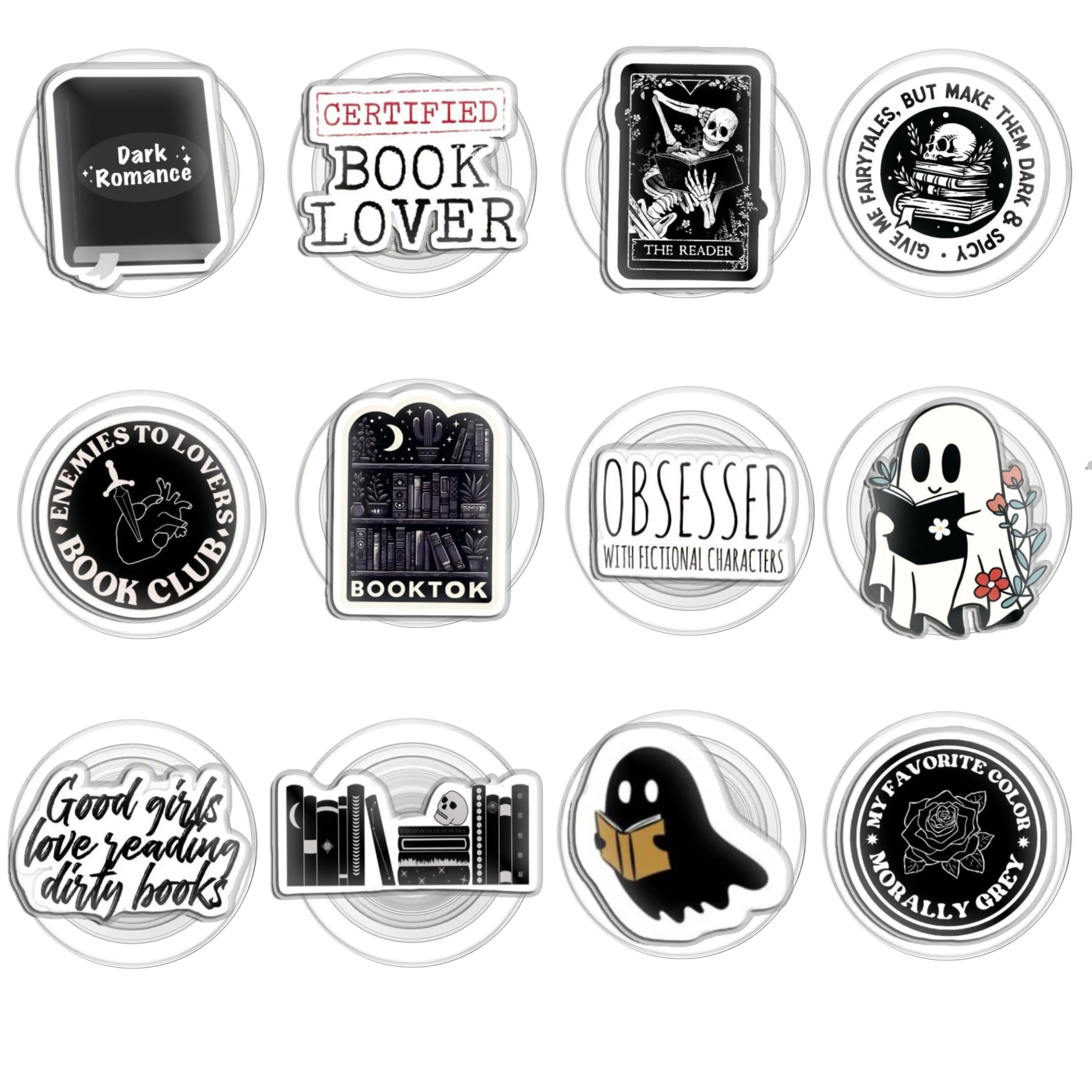 Dark Romance Kindle Grip Morally Grey Magnetic e-Reader Grips Magnetic Kindle Grip Book Lover Kindle Accessories Phone Holder PopSocket Phone Grip Magnetic Pop Socket