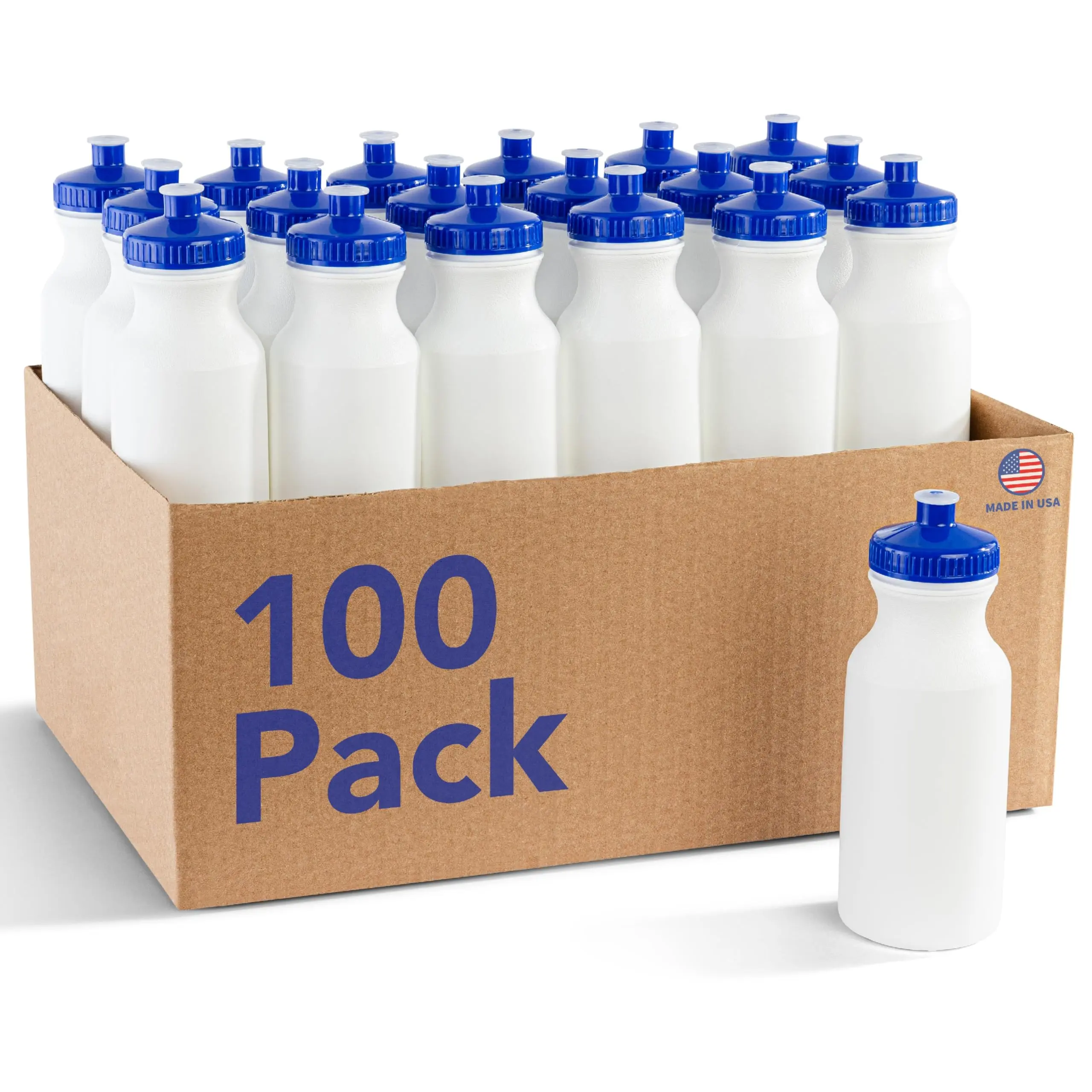 100-Pack Water Bottles (White)