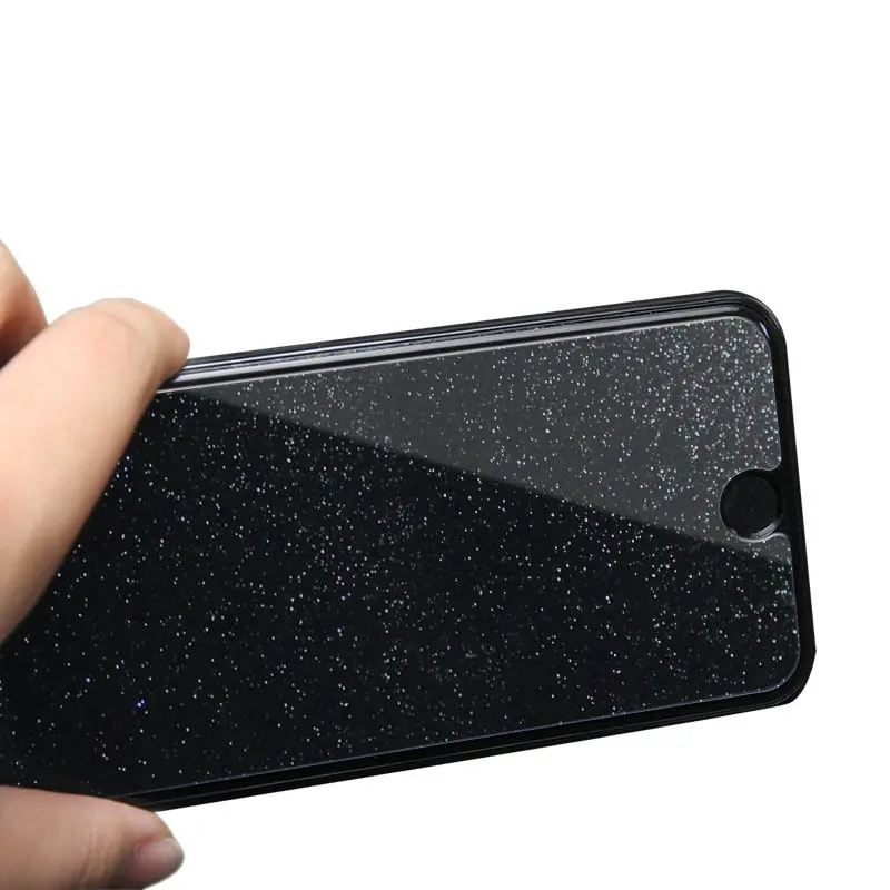 Diamond Effect Sparkle Glass for iPhone 16 15 14 13 12 Mini 11 Pro Max Xs Xr 6s/7/8 Plus Glitter Screen Protector Cover Film