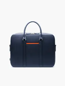 Manhattan Double-Zip Leather Briefcase