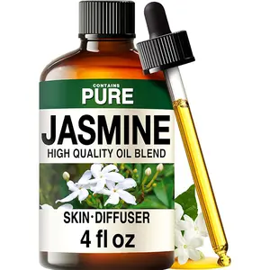 KUKKA essential oils Jasmine Oil for Skin & Hair - (4 fl oz) Jasmine Essential Oil for Perfume & Soap Making