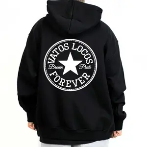 Vatos F Brown Pride VL Chicano Clothing Mexican Clothes Lowrider Clothes Oversized Graphic Tee Medium Heavy Sweatshirt Hoodie for Men & Women S-5XL