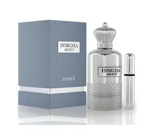 Hamidi Insignia Argent Eau de Parfum Spray for Men 3.6 oz - Bergamot, Lemon, Lavender & Geranium notes