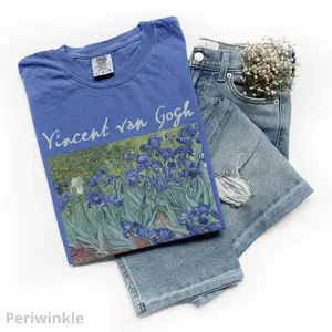Van Gogh Shirt, Comfort Colors Art T-Shirt, Van Gogh Irises TShirt for Women, Floral Art Lover Tee, Art Teacher Gift for Her
