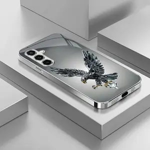 Suitable for [Galaxy S23 Fe] Light luxury crystal eagle pattern and scorpion glass electroplated mobile phone case, exquisite and gorgeous 995