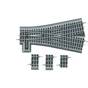 212 MAIN Illuminated O Gauge Lionel Fastrack Wye Switch - O72 Shape, Remote Control, Command Control, Model 16832 (Toy Train Accessory for Hobbyists)