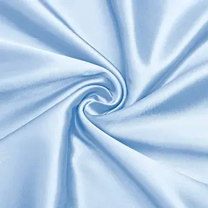 Charmeuse Satin Fabric by The Yard, 60 Inch Wide Baby Blue Satin Fabric Shiny & Soft Cloth Fabric, Silky Satin Fabric for Bridal Dress, Wedding Decorations, Crafts, Sewing, Draping (1 Yard)