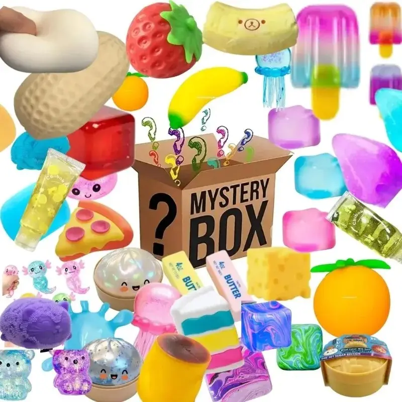 100 random 1 piece surprise blind box, pinching and playing toys, mysterious and fun decompression blind box