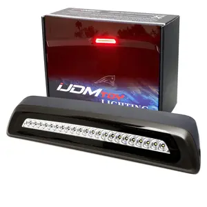 iJDMTOY Black Smoked Lens Race Car Style Strobe LED High Mount Third Brake/Clearance Light Assembly For Toyota 2007-2021 2nd Gen Tundra