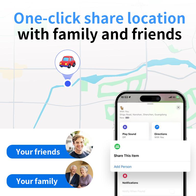 2-in-1 Car GPS Tracker & Fast Charger, Dual System Locator for IOS Find My & Google Find Hub, Anti-Theft Vehicle Finder with Quick Charge USB-C Port, No Subscription Neede
