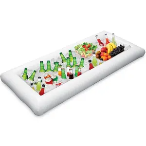 Inflatable Serving Bar Ice Buffet Cooler, Salad Serving Trays & Food Drink Holder Containers, Kitchenware Bar Utensil for Outdoor BBQ, Pool Party & Beach Supplies