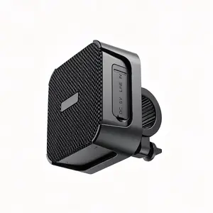 Portable IPX7 Waterproof Bluetooth 5.0 Bike Speaker with Rubber Handlebar Mount, Built-in Mic, Durable Rechargeable Wireless Audio Device for Phone Pairing, Motorcycle Riding & Electric Scooters