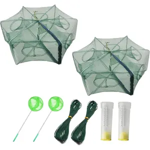 1/2 PCS Foldable Fishing Bait Trap Cast Net For Fish Minnow Crab Crayfish Crawdad Shrimp