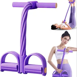 All-in-One Home Fitness Band - Multifunction Foot Pedal & Pull Rope for Full-Body Workout, Sit-ups, Yoga and Core Training, Home Workout Equipment, Exercise