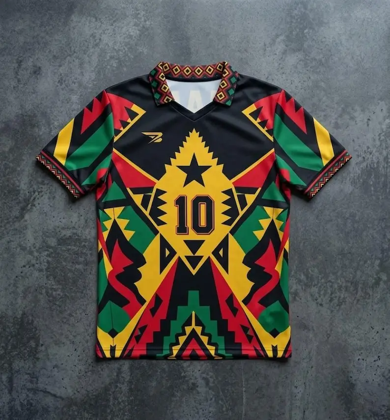 Ghana Soccer Jersey | Football Fan Shirt | Sublimation Game Day Tee