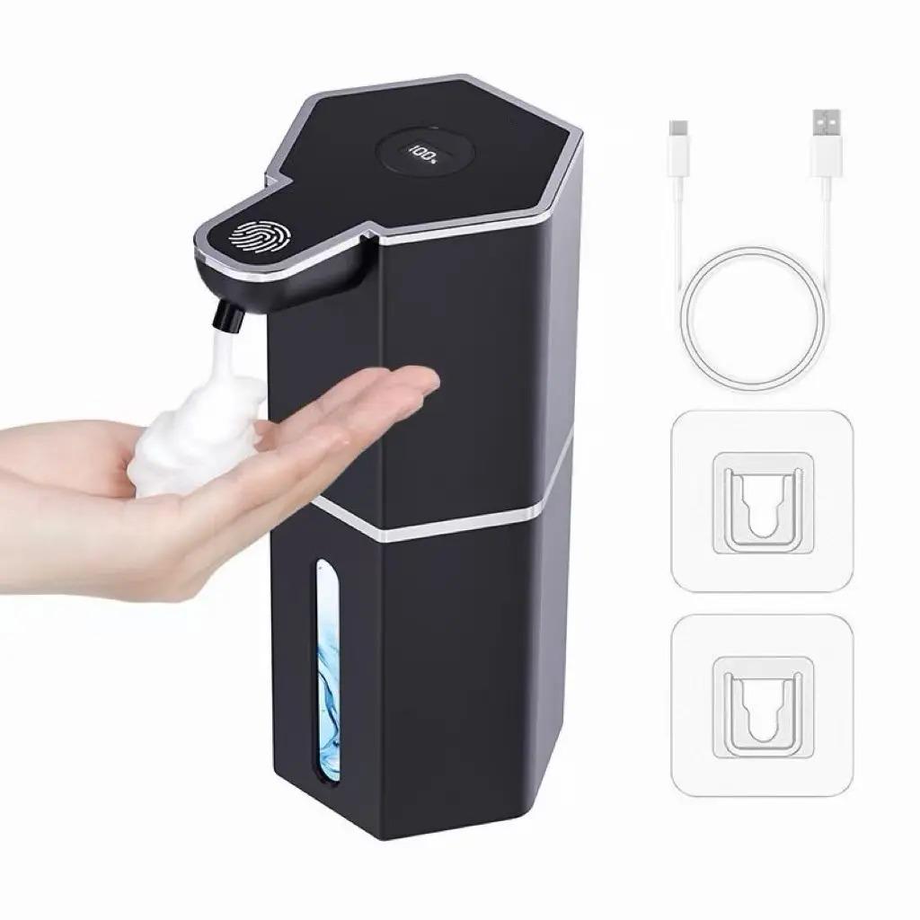 Automatic Soap Dispenser, 12 oz Touchless Foaming Soap Dispenser, USB Rechargeable, 4 Adjustable Levels, Waterproof, Kitchen Gadgets, Home Essentials for Bathroom/Restroom