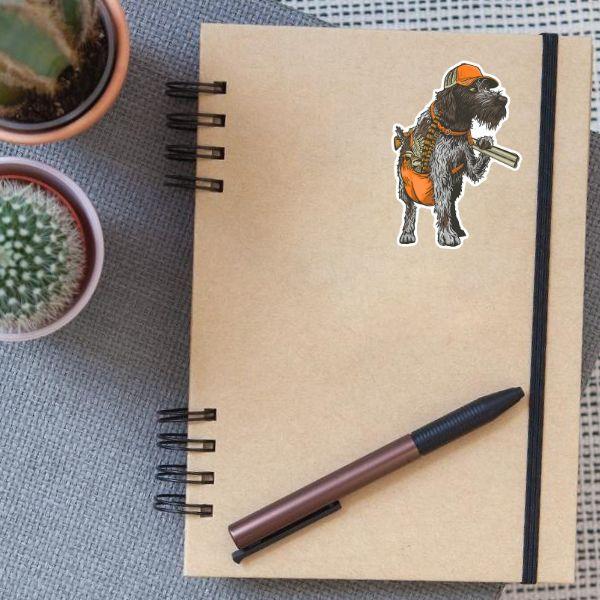 Bearded Bird Dog Decal Sticker, Waterproof Hunting Dog Vinyl For Trucks, Coolers, Bottles, Laptops, Funny Bearded Upland Retriever Art, Gifts For Bird Hunters And Dog Lovers Outdoors