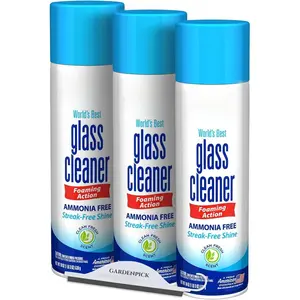 Glass Cleaner – 3-Pack 19fl oz Glass Cleaner SprayStreak-Free Cleaning and Shine – Ammonia-Free Glass Cleaner