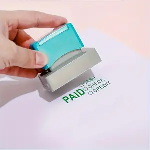 Cash Check Credit Financial Stamp, 1 Count Portable Cash Check Credit Financial Stamp, Office Stationery & Supplies for Home School Office