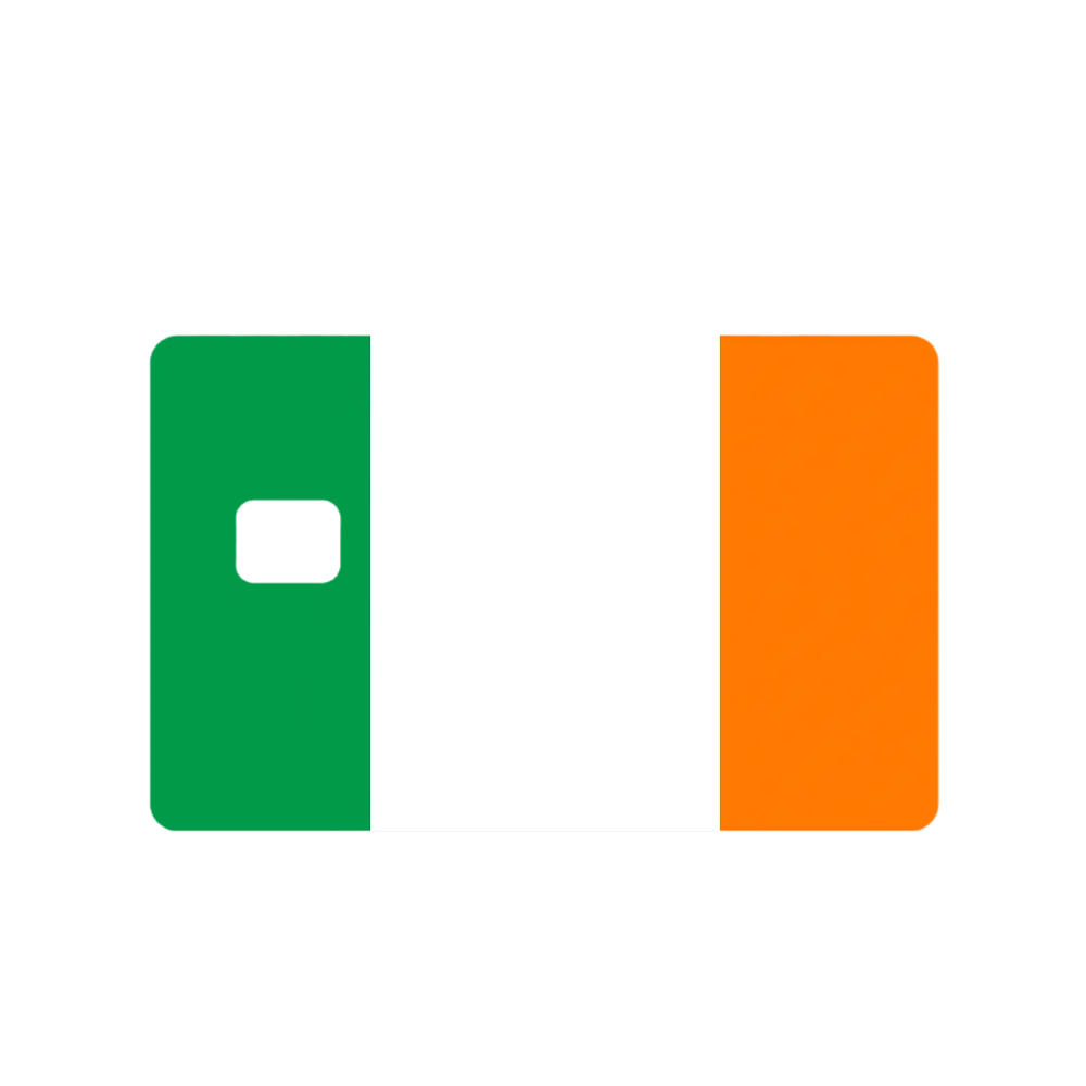 Custom Adhesive Stickers Ireland Flag Credit Card Sticker - High Quality, Waterproof, Stain Resistant