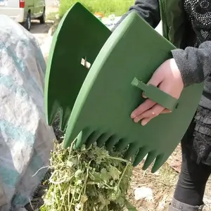 Outdoor Leaf Rake - Gardening Plastic Rake for Collecting and Raking Leaves; Leaf Rake for Landscaping; Grass Rake