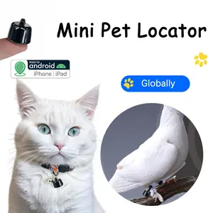 Pet Tracker Mini GPS Locator, Supports Android & iOS, Dual Compatibility, Smart Tracking, Portable Pet Tracking Device, Global Search Anti-Loss GPS for Cats Dogs Birds