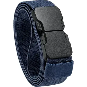 Stretch Versatile Belt, Causal Dress Outdoor Activities,1.4" Nylon Web Belt with Quicky Release Plug Buckle