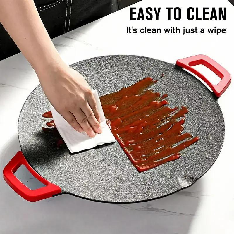 TANLOOK KITCHEN 1500W Portable Electric Korean BBQ Grill Indoor Smokeless Non-stick Grill Pan Adjustable Temperature Control Universal Fry Griddle for Home Cooking