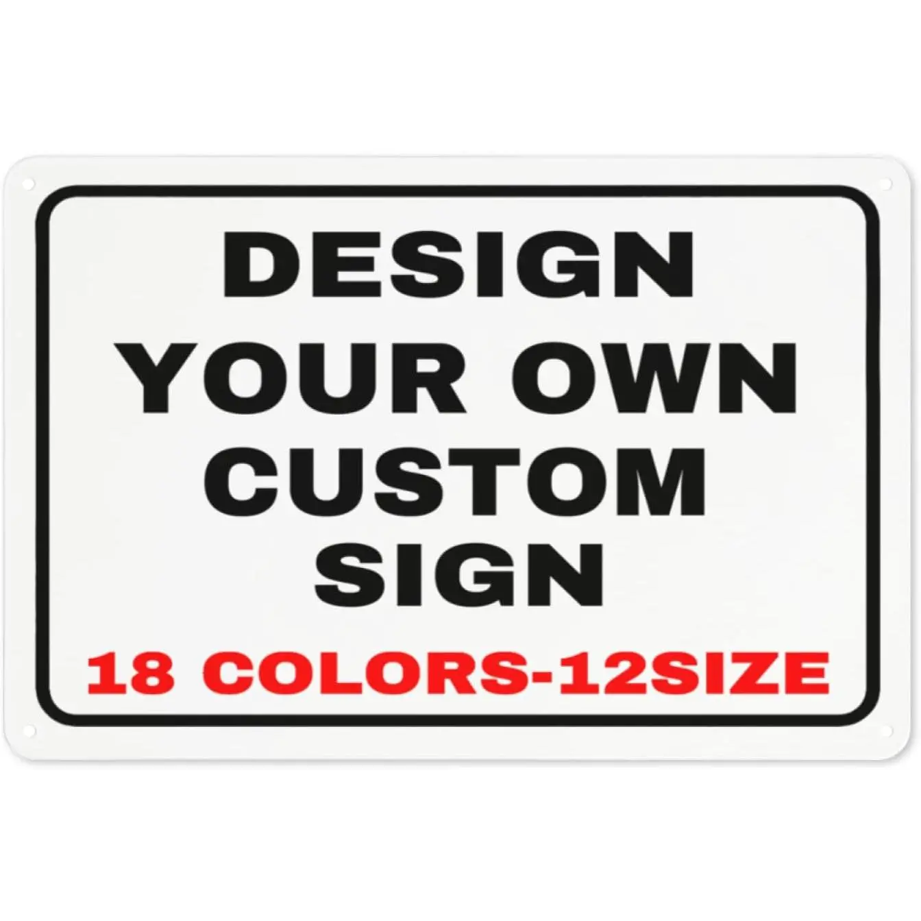 Customizable Aluminium Tin Metal Signs with Print - 8x12in Multi-Size Home Supplies Wall Decor, Personalized with Photo, Text, Logo, Easy Install for Home & Business Plaques