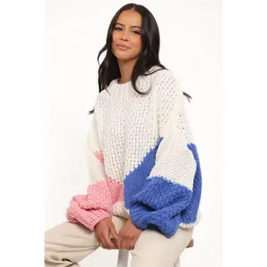 Koda Pattern Knit Sweater - White Multi