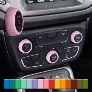 For Jeep Compass - Knob Press-Fit Covers 2018-2021 | 3-Knob Set Choose Your Color! Precision Fit For a Snug Fit That Stays In Place With No Tape or Adhesive. Made with High Quality Materials That Won't Warp or Fade! Made In The USA