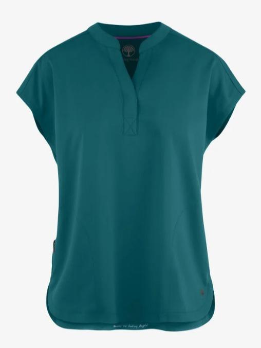 Healing Hands Purple Label Journey Women's 2-Pocket STRETCH Dolman Sleeve Mandarin Collar Scrub Top