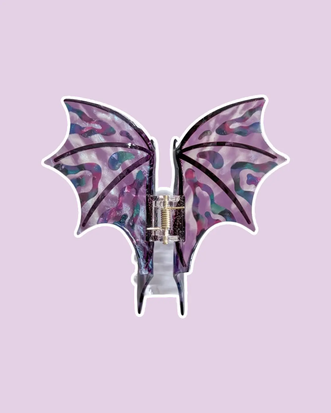 Dragon Wings Hair Claw Clip - Plum Galaxy | Ren Faire | Renaissance Festival | Fourth Wing | Hair Clip